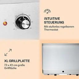 Гриль електричний Klarstein Grillmeile 4400 (10039914) - мініатюра 3