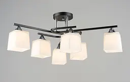 Люстра стельова Sirius B N6194/6 BK+CH на 6 плафонів