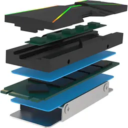 Радіатор Xilence M.2 SSD Cooler ARGB M2SSD.B.ARGB XC401 - мініатюра 5