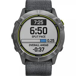 Смарт-годинник Garmin Enduro Steel with Gray UltraFit Nylon Strap (010-02408-00/10) - мініатюра 2