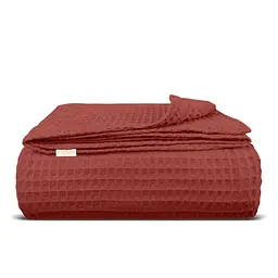 Плед-покривало Cosas Ruby Greek Waffle вафельний 110х140 см бордо (Blanket_29Ruby_GreekWaffle_110x140)