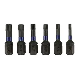Біти IMPACT PRO 1/4"/25мм, комплект 6 шт: TR10, TR15, TR20, TR25, TR27, TR30, IRWIN - мініатюра 2
