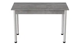 Стіл кухонний Ferrum-decor Беніта 75x120x70 Білий ДСП Бетон 16мм (FRD-105567)