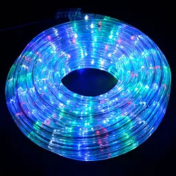 Світлодіодна LED новорічна гірлянда прозорий шланг силіконовий 9.8 м Дюралайт мульти колір