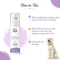 Парфумований спрей Pet Clean Cologne Waterlilly для тварин з ароматом квітки лотосу 100 мл - мініатюра 6