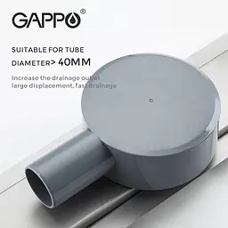 Душовий канал Gappo G810007-4, 70х1000 мм нержавіюча сталь під плитку - мініатюра 6