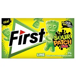 Жувальна гумка Sour Patch Kids FIRST Lime зі смаком лайма 27 г