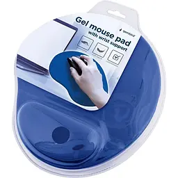 Килимок Gembird Gel Mouse Pad with Wrist Support blue (MP-GEL-B) - мініатюра 2