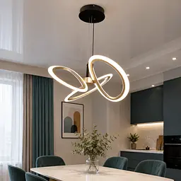 Світлодіодна підвісна люстра Artlight WG5145-3CF+BK, 50 Вт, світло-кавовий сатин + чорний