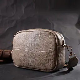 Ідеальна сумка жіноча з натуральної м'якої шкіри Vintage 22318 бежева - мініатюра 10