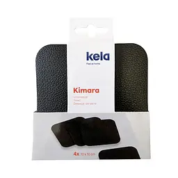 Підставки під чашку Kela Kimara 10х10 см 4 шт. чорні (12093) - мініатюра 2