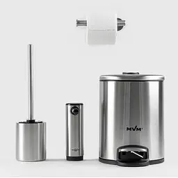 Набір аксесуарів для ванної кімнати МВМ My Home MVM-20 сріблястий (MVM-MH-20 SS/BLACK) - мініатюра 7