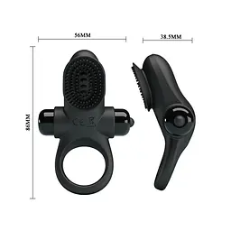 Ерекційне кільце - Pretty Love Vibrant Penis Ring II Black - мініатюра 6