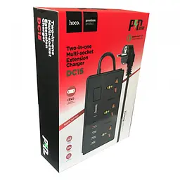 Мережевий подовжувач Hoco DC15 2-in-1 Multi-socket 4 USB/1*PD 18W/3*Plug/QC3.0/PD 30W - мініатюра 2