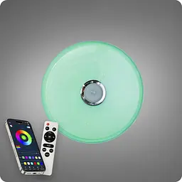 Люстра світлодіодна 517 Dlight RGB з пультом і колонкою 80Вт Білий (02174) - мініатюра 10