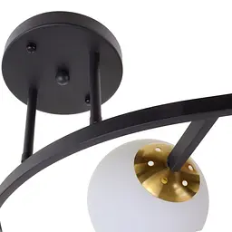 Люстра стельова Brille в спальню Е27 60W BK/WH (BR-01 644C/3) - мініатюра 3
