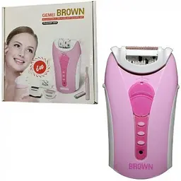 Жіночий епілятор Gemei Brown BR-3029 4 в 1 - мініатюра 2