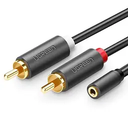 Перехідник-розгалужувач UGREEN AV102 3.5 mm F/2RCA M 25 см (10561)