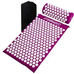 Масажний килимок з подушкою (аплікатор Кузнєцова) Фіолетовий EasyFit fit0024927