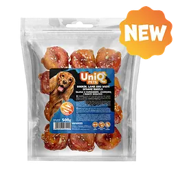 Ласощі для собак UniQ PETS Бублики з курки та ягняти з білим кунжутом, 500 г - мініатюра 4