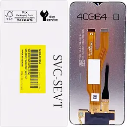 Дисплей Samsung A032 Galaxy A03 Core чорний, оригінал, сервісне пакування, GH82-20227A