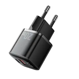 Мережевий зарядний пристрій Essager Camber 20W USB A + Type C Чорний (ECTAC-HMB01-P) - мініатюра 2