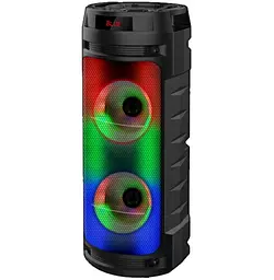 Бездротова акумуляторна Bluetooth колонка BT5.0 караоке бумбокс 30W акустична система з мікрофоном та LED RGB підсвічуванням UKC ZQS 6210