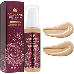 Тональний крем для обличчя Enough Gold Snail Moisture Foundation Муцин равлика SPF30 PA++ відтінок 13, 100 мл - мініатюра 3