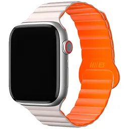 Ремінець Magnetic Silicone для Apple Watch 42(ser.1-3)/44/45/46/49 мм White Blueo teh0029337