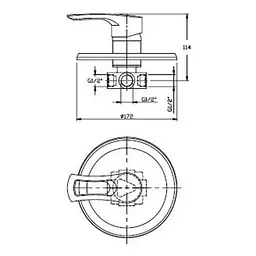 Змішувач для душа Haiba HANSBERG 003 HB0177 - мініатюра 2