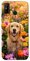 TPU чохол Demsky Flowery labrador для TECNO Spark 6 Go