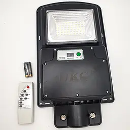 Ліхтар вуличний акумуляторний світильник 10000mAh з пультом на сонячній батареї LED Solar Street Light 125W UKC 7778 - мініатюра 5