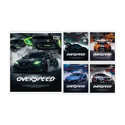 Зошит Yes Overspeed А5 24 аркушів клітинка (768590), в асортименті