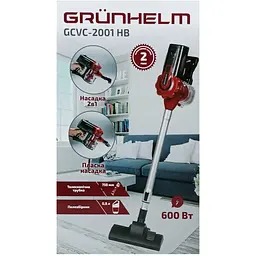 Ручний пилосос Grunhelm GCVC-2001 HB без мішка 0.6 л Червоний 600 Вт - мініатюра 9