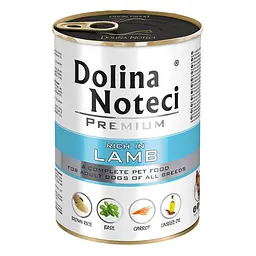 Вологий корм для собак Dolina Noteci Premium з ягнятиною банка 400 г