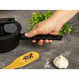 Ківш Krauzer Eco Line, з кришкою, з двома обідками, 16 см, 1,2 л (78128) - мініатюра 7
