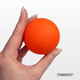 Масажний м'ячик EasyFit каучук 6.5 см помаранчевий - мініатюра 3
