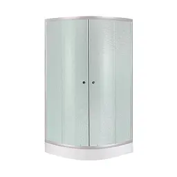 Душова кабіна Lidz Latwa SC80x80.SAT.LOW.FR, скло Frost 4 мм + Lidz Душовий піддон Kapielka ST80x80x15, Універсальна, матовий
