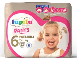 Підгузки-трусики Lupilu Pants Premium розмір 6 для дітей вагою 15+ кг 32 шт (LupiluPants6)