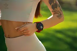2E Смарт-часи 2E Motion GT2 47мм, 1.32", 360x360, BT 5.2, Чорно-червоний + ремінець зелений - мініатюра 4