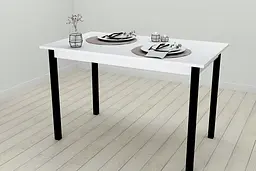 Стіл кухонний Ferrum-decor Маріо 75x120x70 Чорний ДСП Біле 16мм (FRD-106195) - мініатюра 9