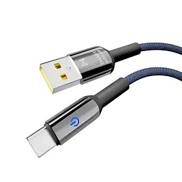 Кабель для заряджання та обміну даними USB Yoki YK-SM31 SMART Series USB/Type C 60W 3A/20V 2 м Чорно-Синій - мініатюра 7