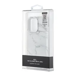 Чохол Lum Neon (світяться у темряві) iPhone 13 Pro Marble White - мініатюра 2