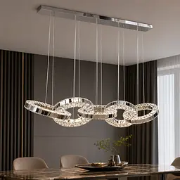 Світлодіодна люстра підвісна Artlight 7710/5 ACH з п'ятьма з'єднаними кільцями, 100W