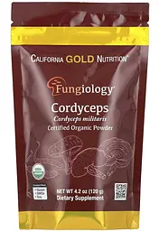 Кордицепс органічний порошок 120грам, (60 порцій), "California Gold Nutrition"