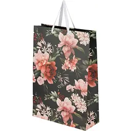 Пакет подарунковий JUMBO Flores 760240ML Чорний з зеленим shop (2000991026940)