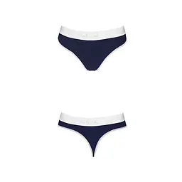 Спортивні трусики-стрінги Passion PS007 PANTIES XL, navy blue - мініатюра 5