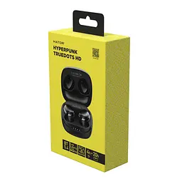 Беспроводные Bluetooth 5.3 наушники с микрофоном HATOR HTA411B TWS Truedots Hyреrpunk HD SyncHUB Black - мініатюра 5
