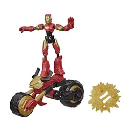 Фігурка для геймерів Hasbro Avengers Bend and flex 2 в 1 Залізна людина на мотоциклі (F0244)
