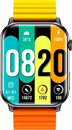 Смарт-годинник Kieslect Smart Calling Watch KS Black Orange - мініатюра 2